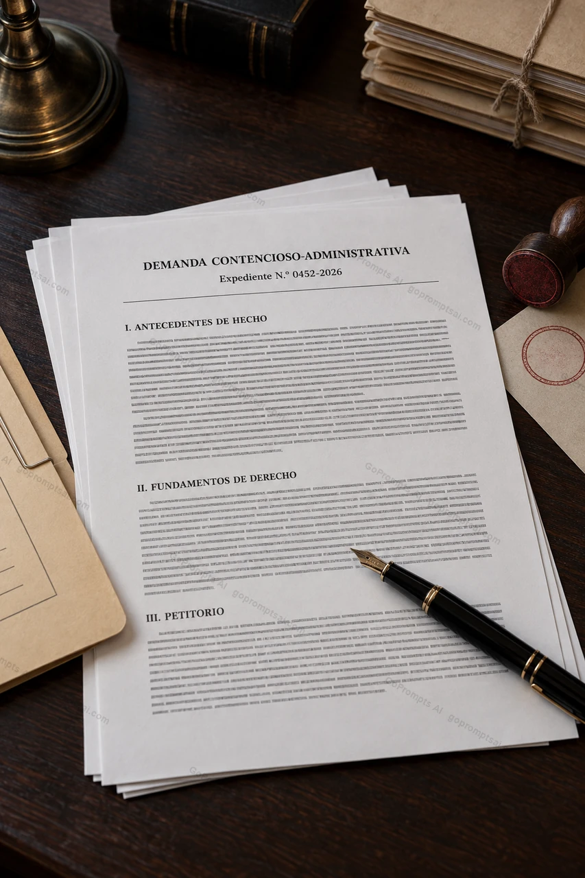 Sua demanda contencioso-administrativa pronta para protocolar — Abogados Administrativos