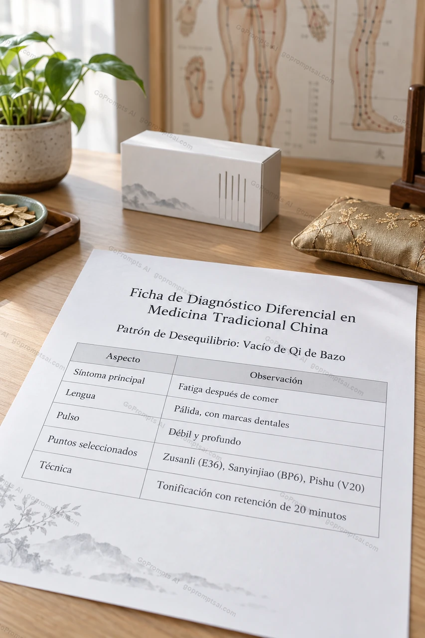 Ficha de diagnóstico diferencial en minutos, no en horas — Acupuntura
