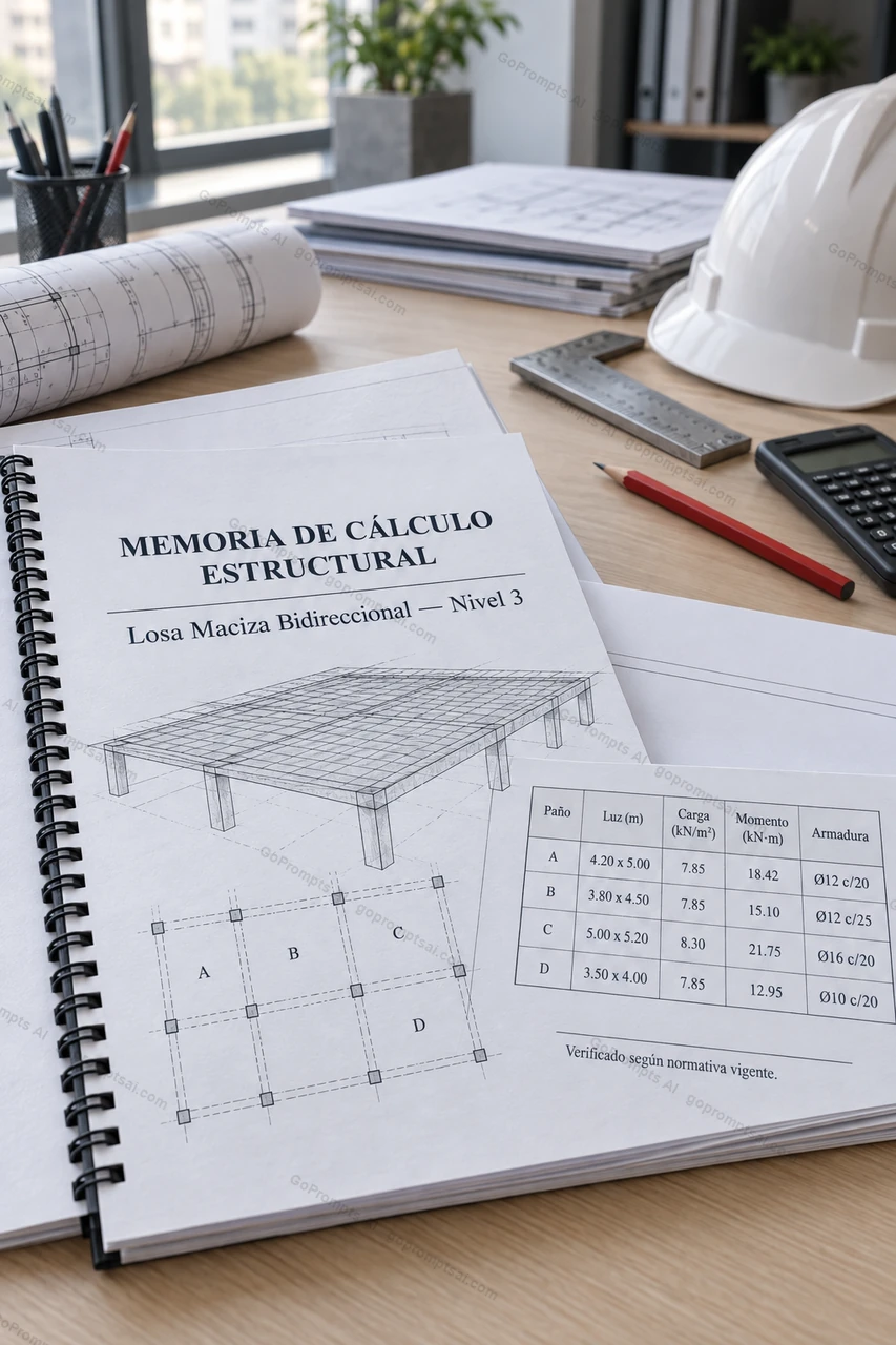 Memoria de cálculo de losa lista para tu expediente — Cálculo Estructural