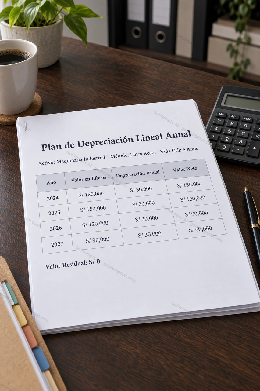 Your annual depreciation schedule, fully calculated — Contabilidad y Finanzas