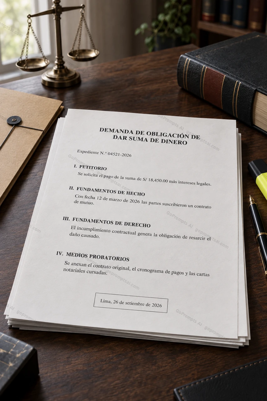 Tu demanda redactada y lista para presentar — Estudiantes de Derecho