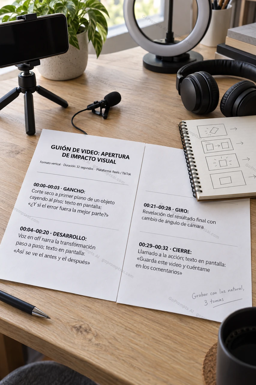 Guion de video listo para grabar, minuto a minuto — Guiones para Video