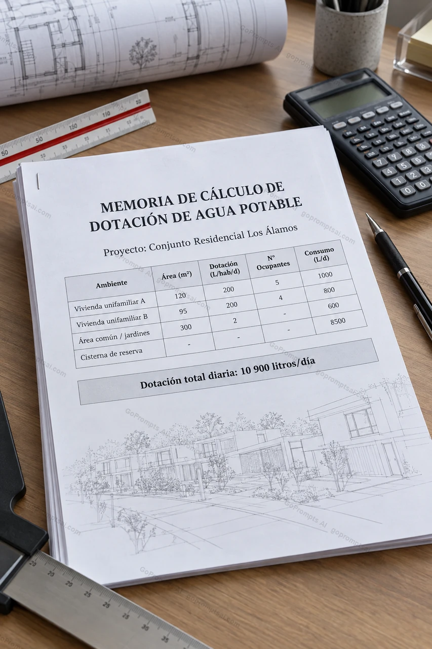 Water demand calculation report, ready to submit — Instalaciones Sanitarias