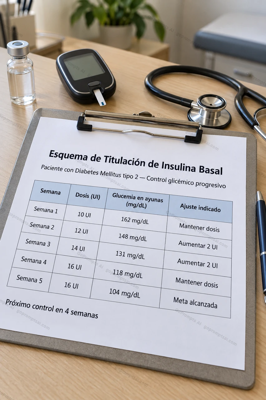 Esquema de insulina listo para entregar al paciente — Médicos generales