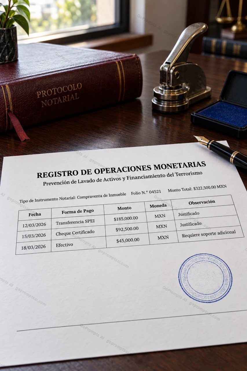 Registro de operações para prevenção de lavagem — Notários