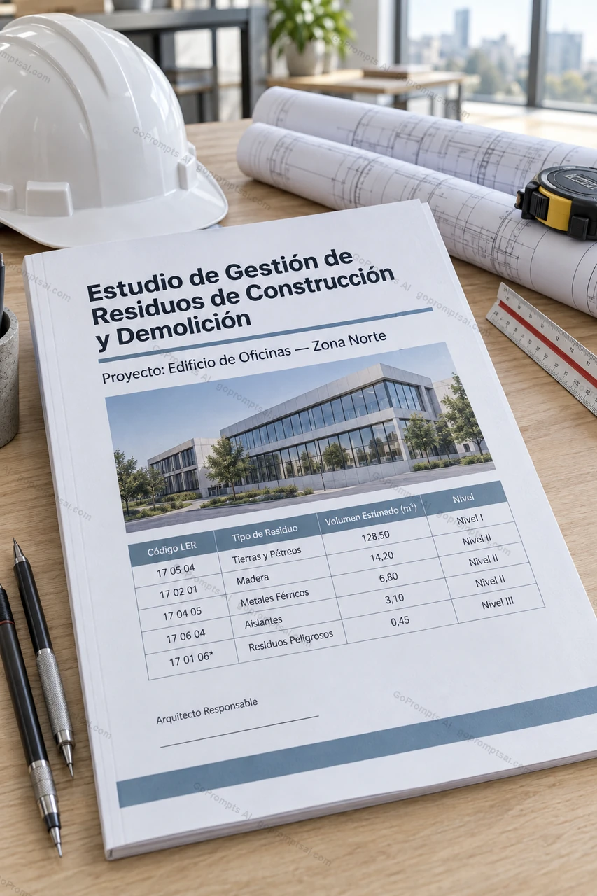 Estudio de gestión de residuos listo para presentar — Arquitectura