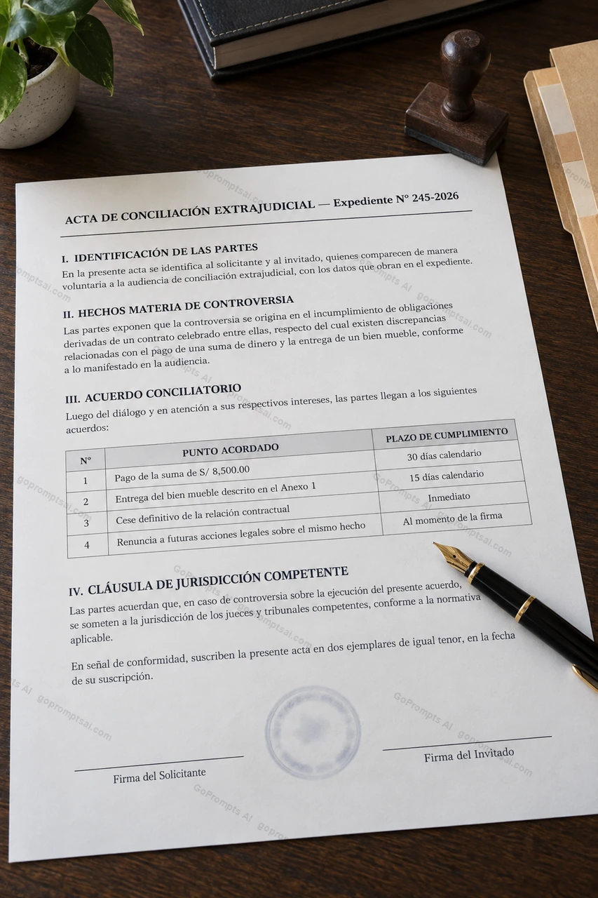 Ata de conciliação pronta para assinar e executar — Conciliação extrajudicial