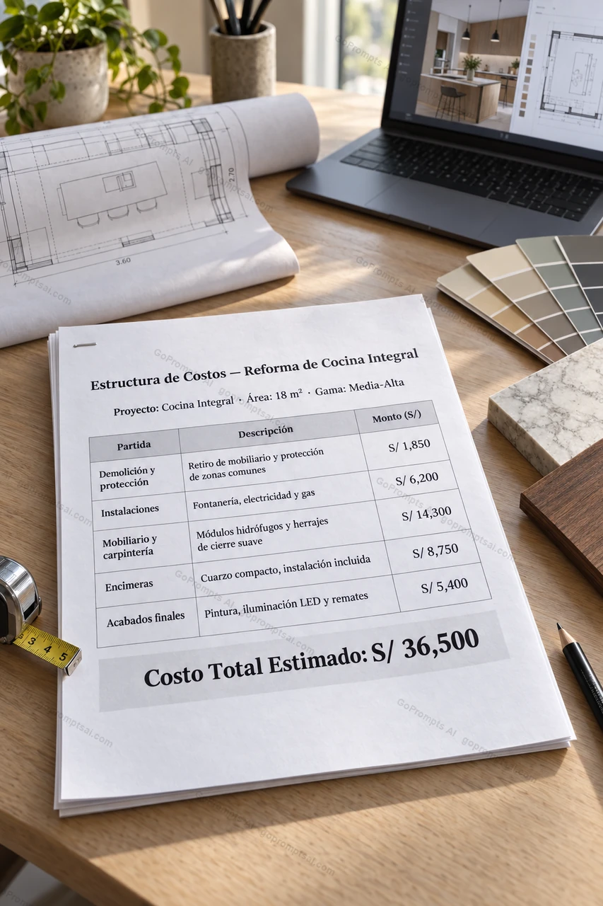 Detailed renovation budget, ready in minutes — Interior Design