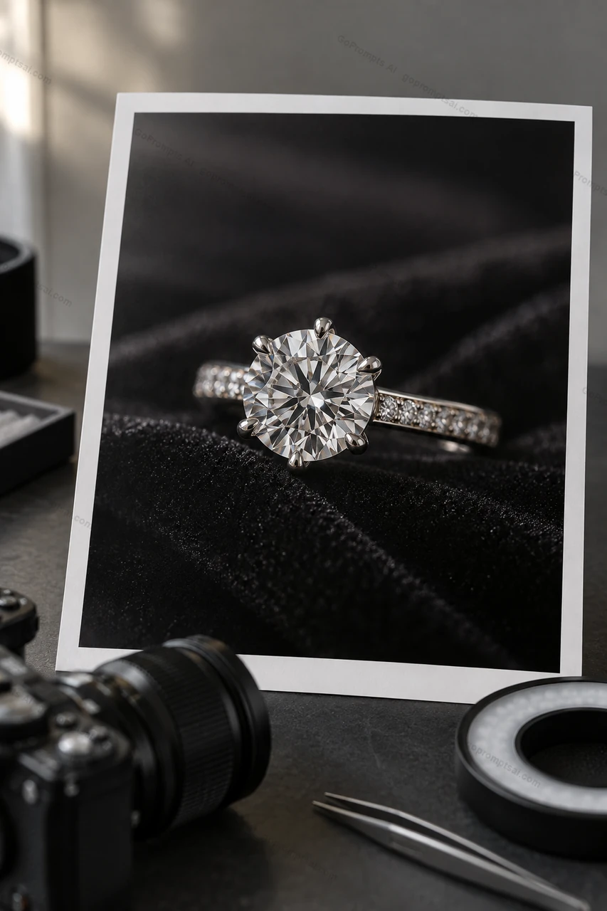 Foto macro de joyería con brillo profesional de estudio — Fotografía