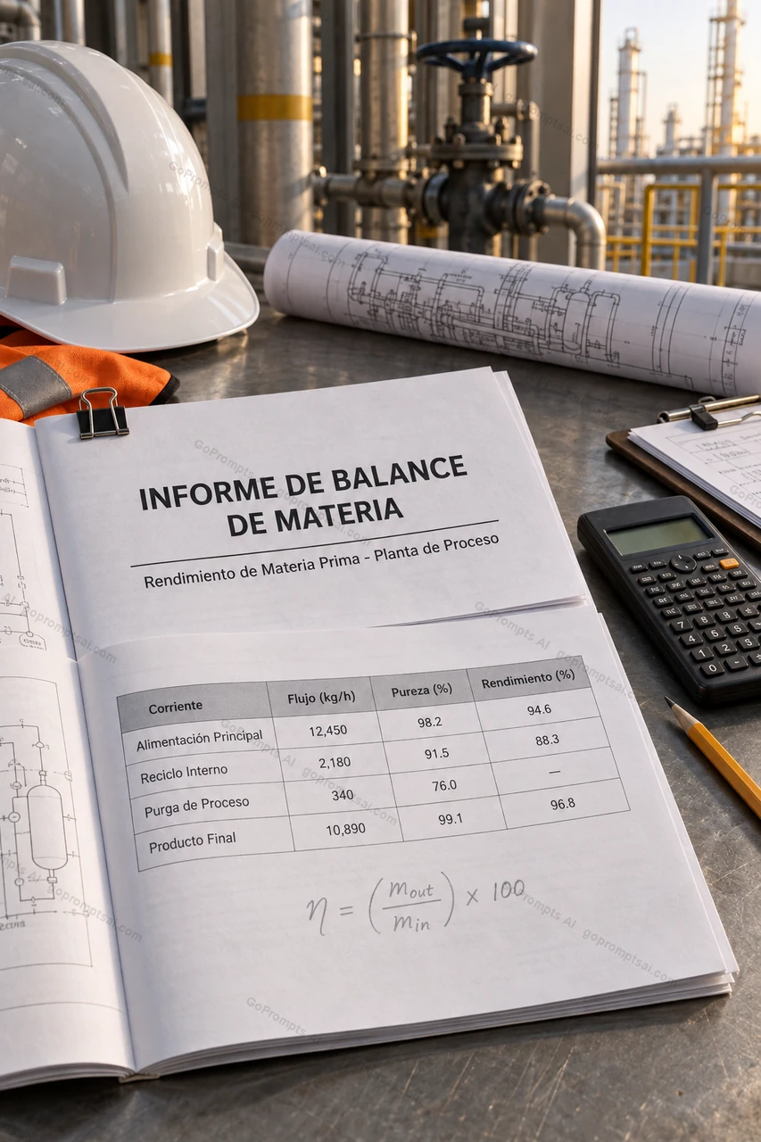 Mass balance report ready to sign — Chemical Engineers