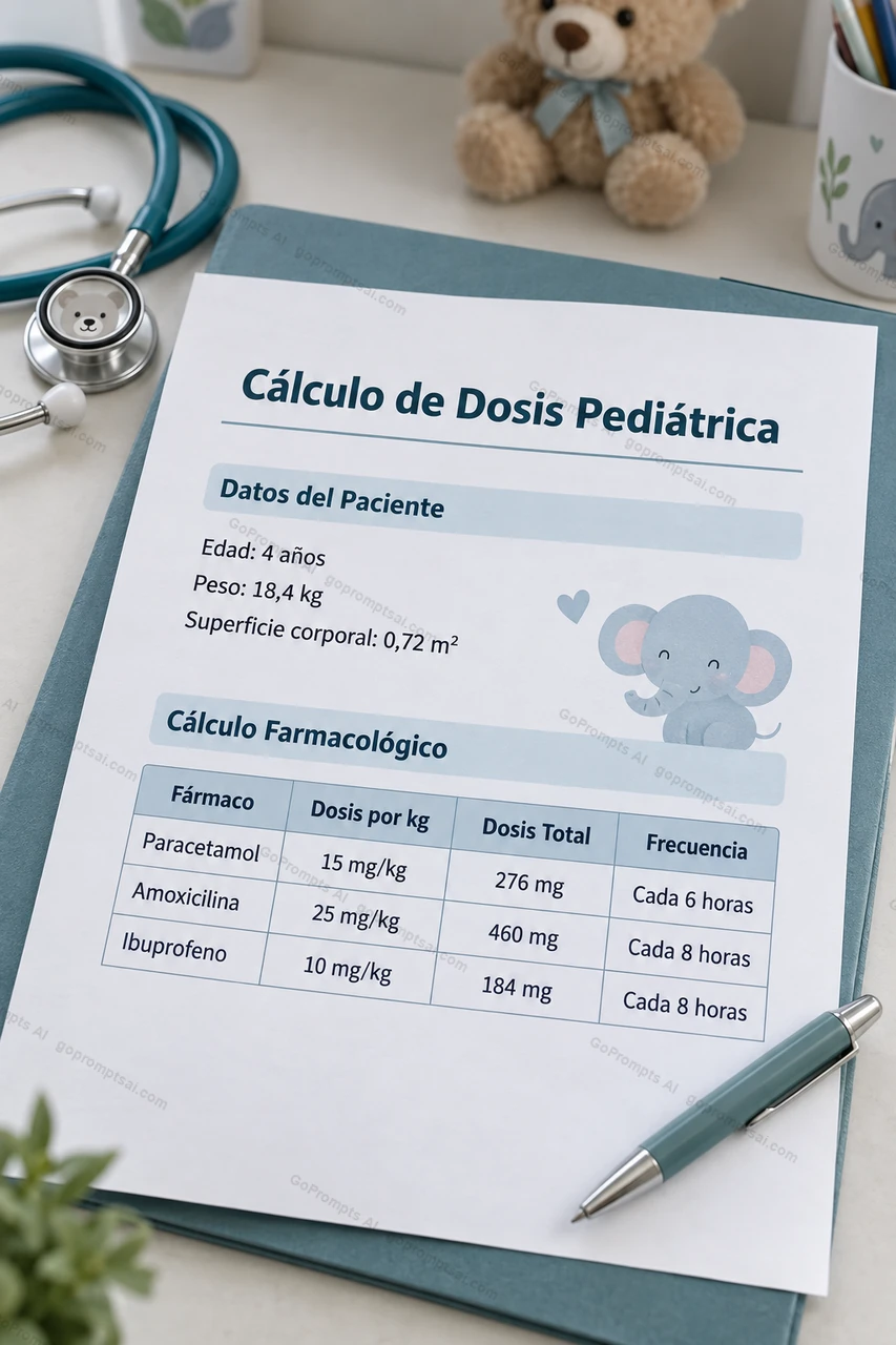 Cálculo exacto de dosis pediátrica en minutos — Médicos