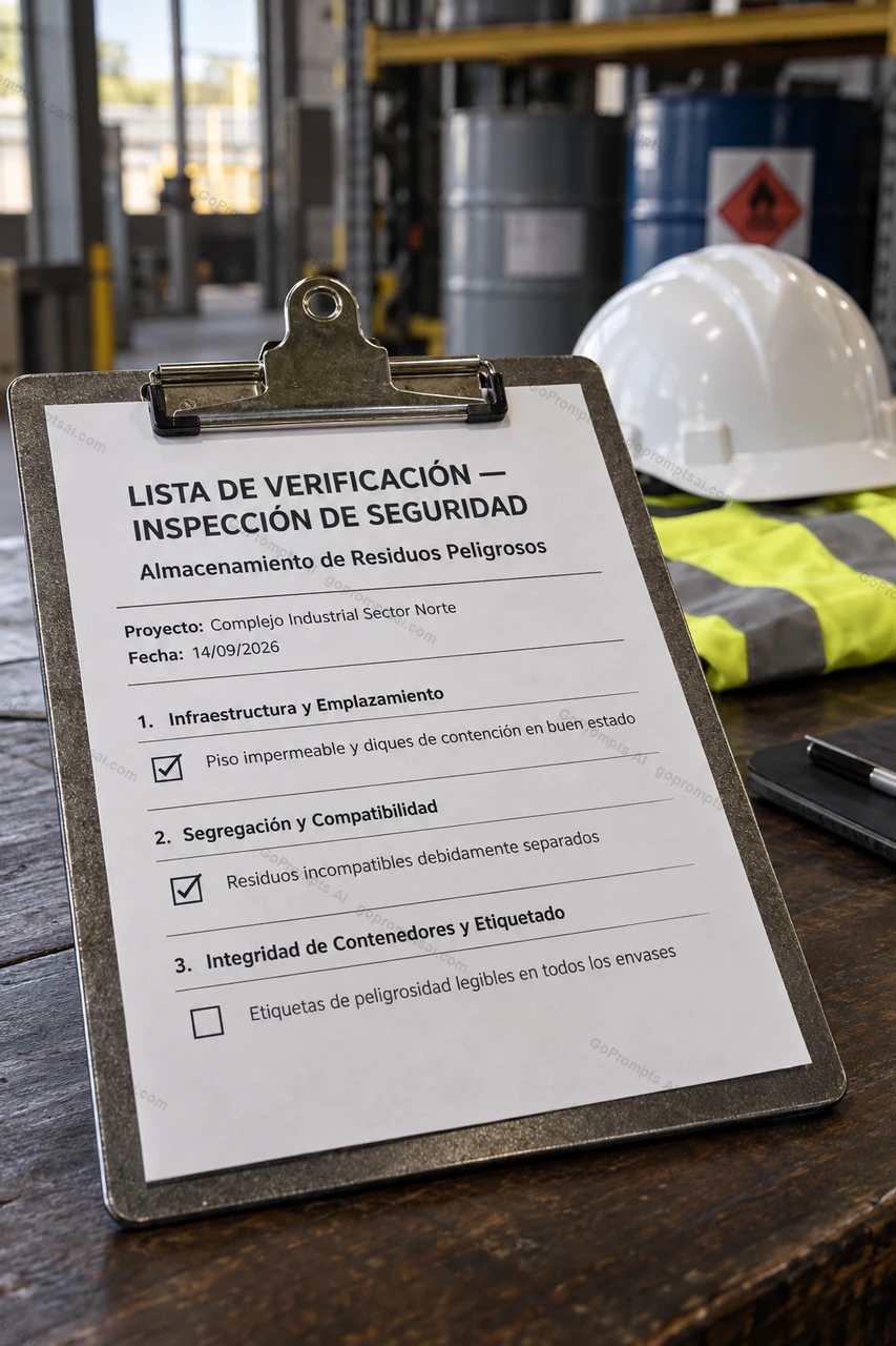 Hazardous waste inspection checklist, ready instantly — SSOMA Supervisors